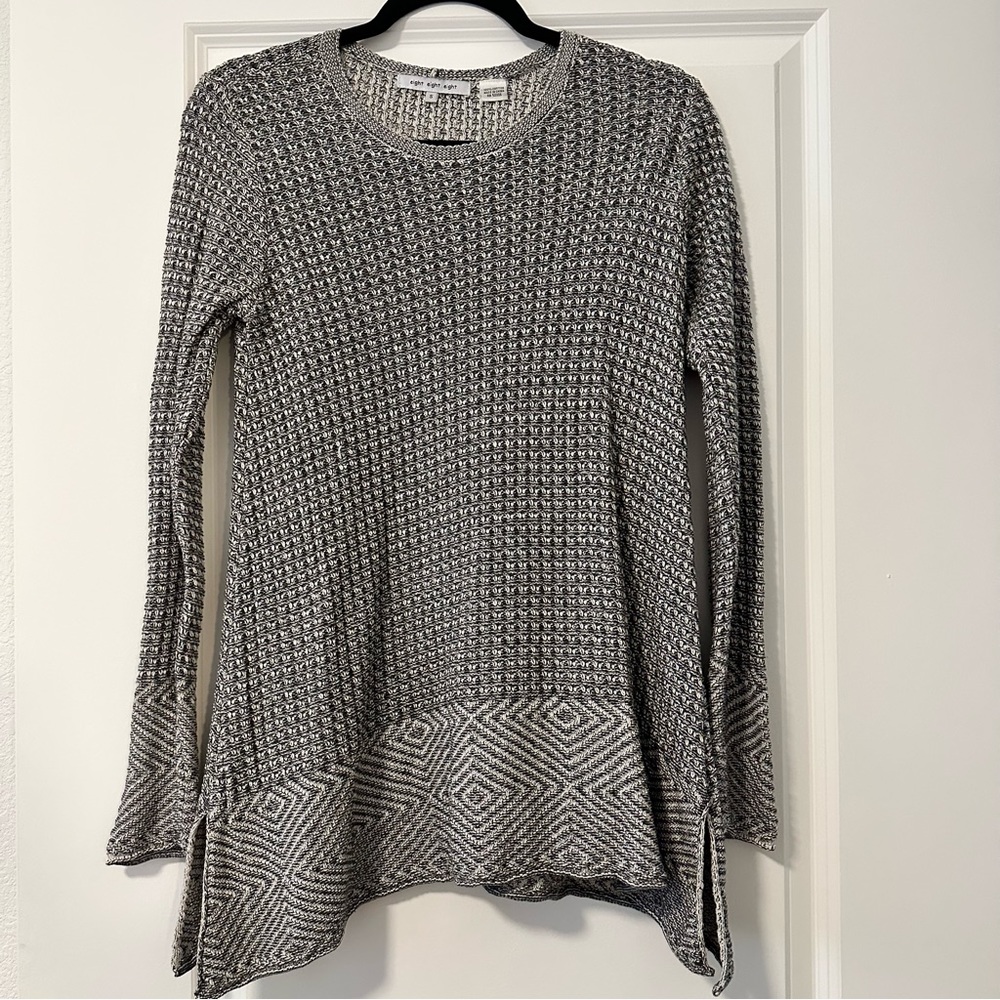 Ivory and green sweater